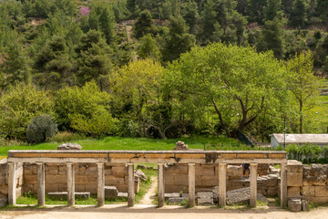 Fototapeta na wymiar View of the the theatre of Amphiareion at Oropos in Greece. 