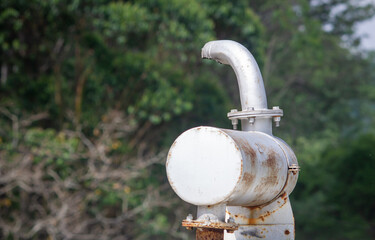 Exhaust system of a diesel generator used as backup in case of power failure.