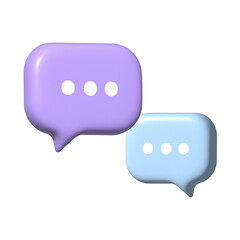 3D illustration of speech bubbles  - dialogue concept