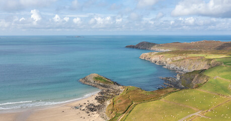 Whitessands Bay Wales Areial Photograph