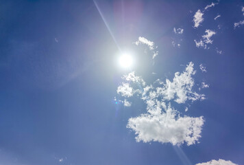 sun sky blue clouds spring summer autumn weather background