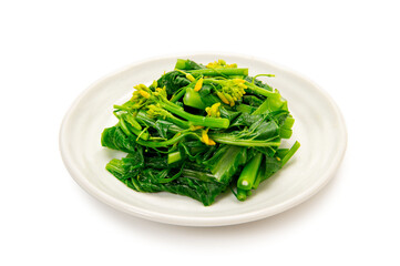 伝統野菜、播州こぶなの穂先のお浸し