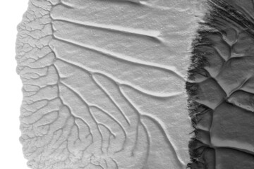 blue purple red yellow abstract acrylic painting color texture on white paper background by using rorschach inkblot method