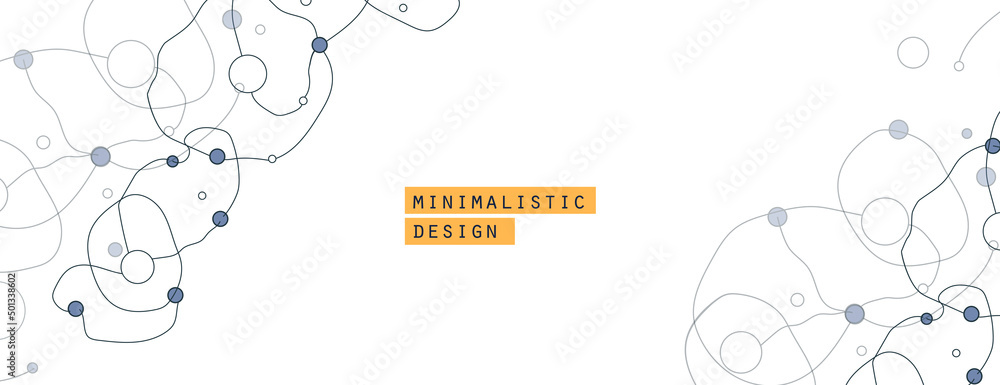 Poster Biology microorganisms set. Modern geometric abstract illustration. Vector template banners. Presentation dynamic minimal design