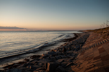 Beach of Agon-Coutainville in french Normandy.