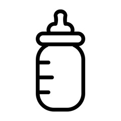 baby bottle line icon