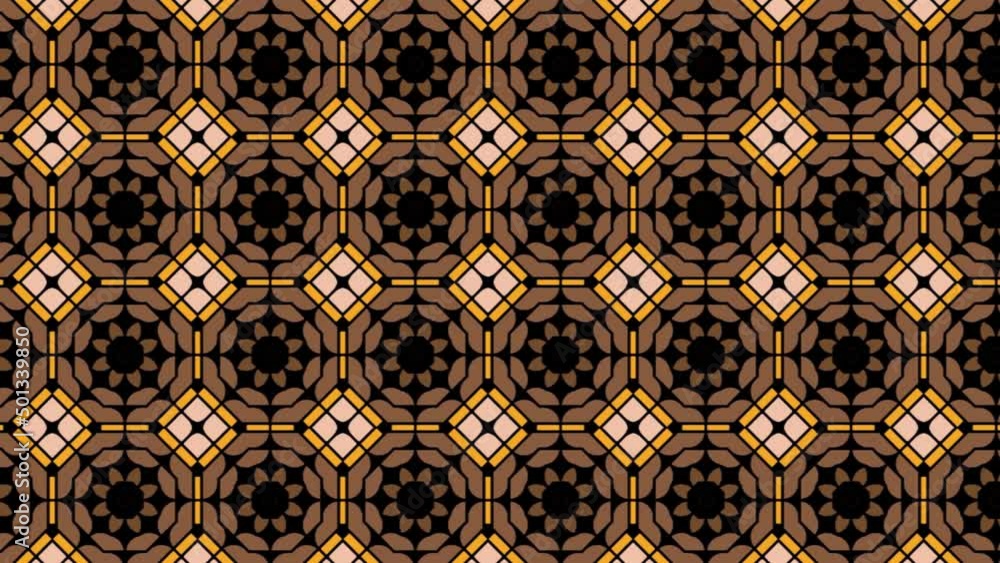 Poster panning shot of a pattern animation with brown ruling colour.