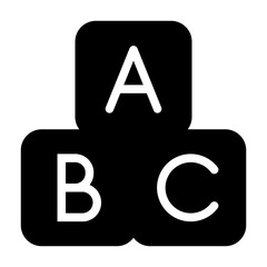 abc block glyph icon