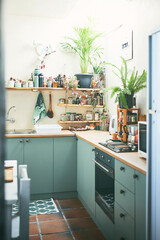 Shot of an beautiful small apartment kitchen