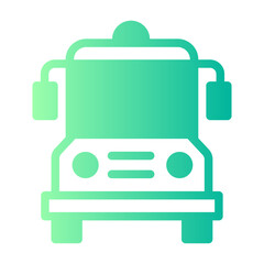 school bus gradient icon