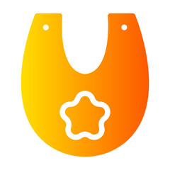 baby bib gradient icon
