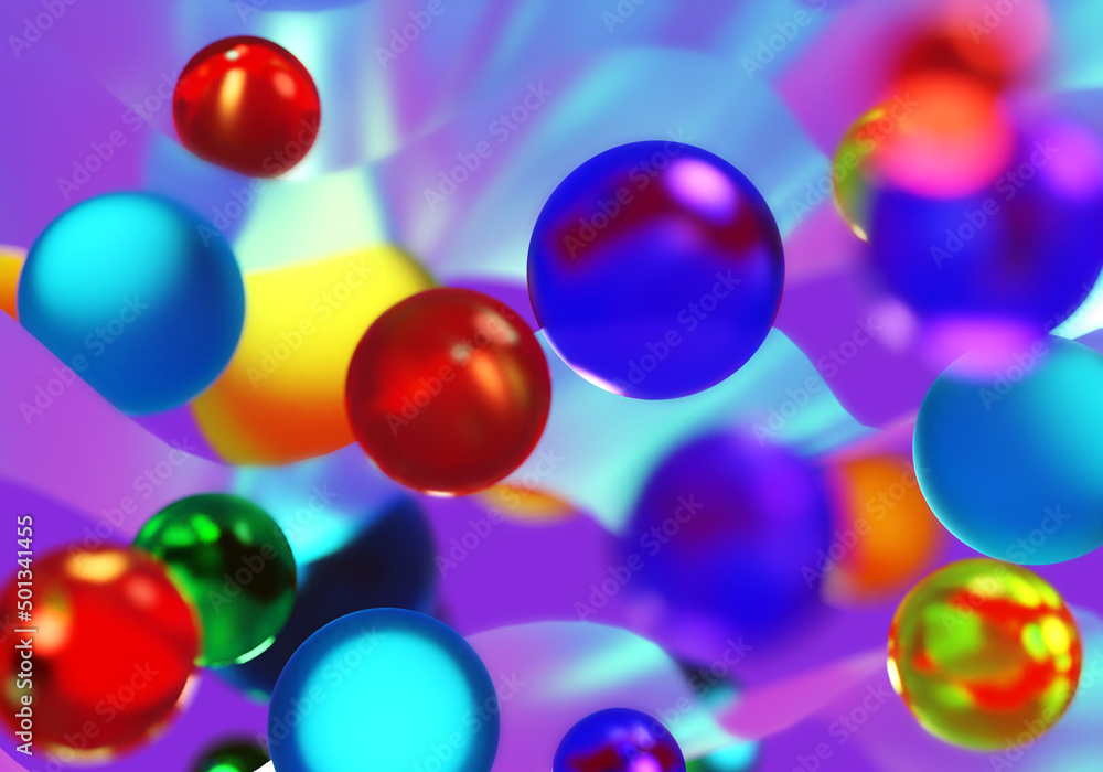Poster texture with colorful balls. pattern with colorful bubbles. three-dimensional pattern with bubbles. 