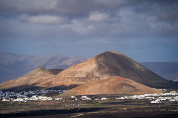 The Volcanic Landscape in the Timanfaya National Park on Lanzarote