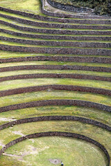 Curved Inca agricultural terraces, Moray Peru

