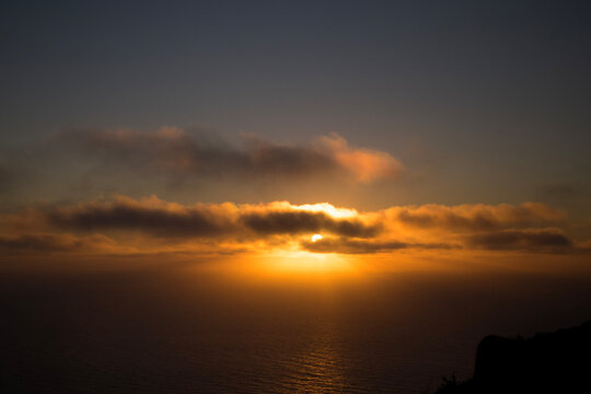 sunset over the sea