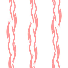 Curved pink lines pattern on white background. 