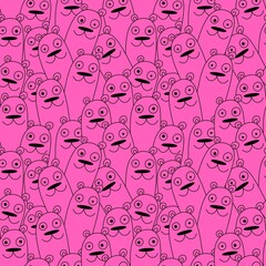 Kids seamless cartoon bears pattern for fabrics and textiles and packaging and linens and kids and wrapping paper