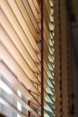 Light through wooden blinds