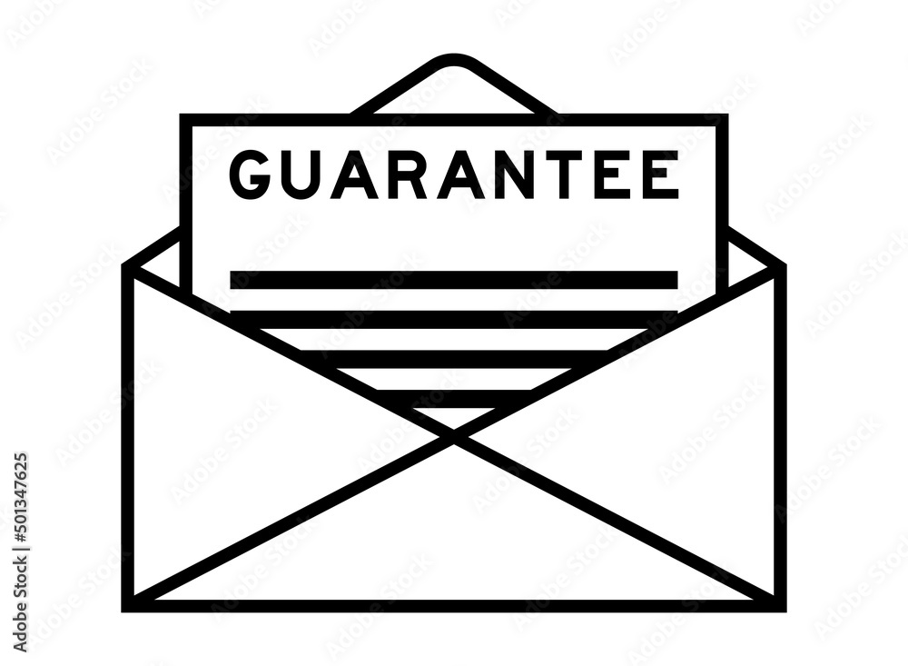 Canvas Prints Envelope and letter sign with word guarantee as the headline