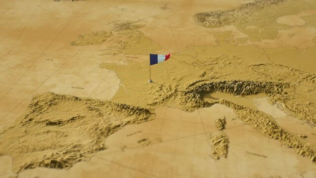 Vintage Map France