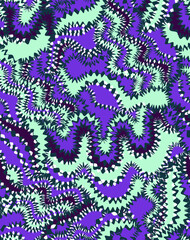 Abstract Funky Waves Zigzag Camouflage Seamless Pattern Trendy Fashion Colors Perfect for Allover Fabric Print