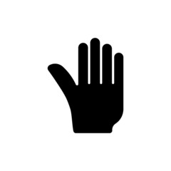 Hand icon. suitable for stop symbol. solid icon style. simple design editable. Design template vector
