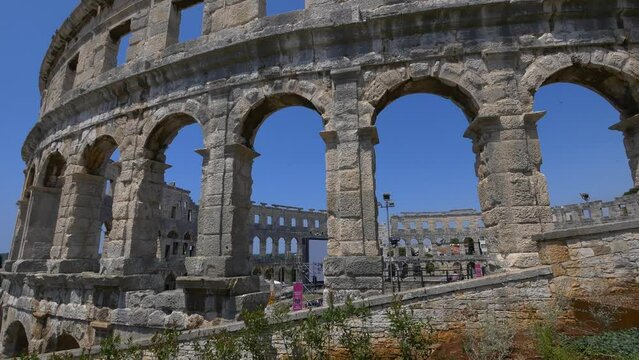 The Roman Amphitheatre, or Arena in Pula, Croatia