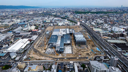 2022年4月　大阪府門真市パナソニック跡地に出来るコストコ門真の工事状況