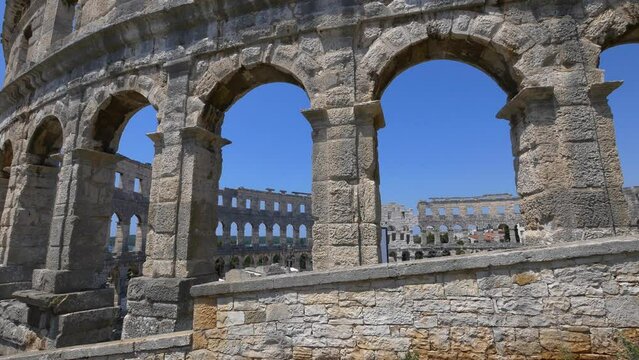The Roman Amphitheatre, or Arena in Pula, Croatia