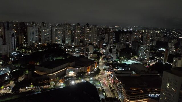 Flyover Vila Andrade Morumbi Sao Paulo at Night