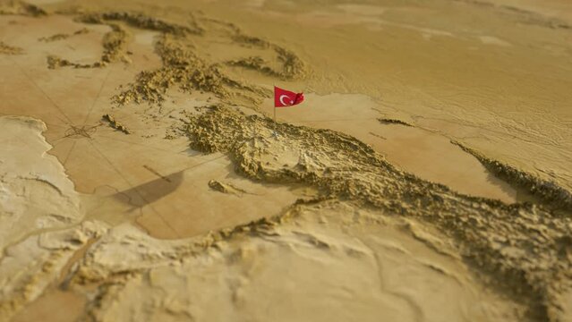 Vintage Map Turkey