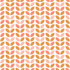 Seamless pattern with colorful abstract leaves