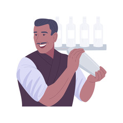 Making a perfect cocktail isolated cartoon vector illustrations.