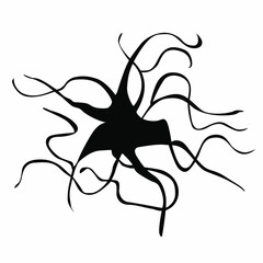 Single element nerves vector illustration