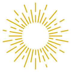 Yellow sun shine. Vintage round sunbeam frrame