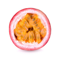 Passion fruit isolated on white background.