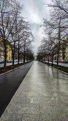 Old city architecture in Poland country in the Szczecin city
