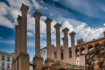 Roman temple ruins in Cordoba, Andalucia, Spain