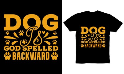 Dog is God spelled backward t-shirt design