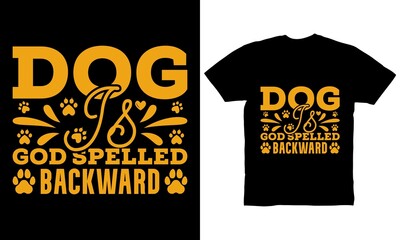 Dog is God spelled backward t-shirt design