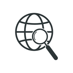 web search icon vector. simple flat template