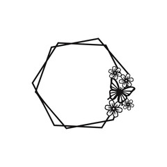 Frame with flowers and butterfly. Floral Frame. Suitable for cutting machine 