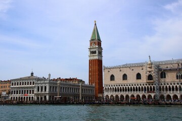Fototapeta na wymiar Italy, Veneto, Venice: View of Saint Marco Bell Tower.