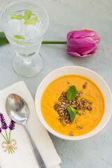 Pyszny obiad zupa curry z warzyw - obrazy, fototapety, plakaty