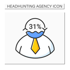 Employee adaptation color icon. Helping new employees to handle new job. Help with productivity and efficiency. Headhunting agency concept. Isolated vector illustration
