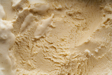 Vanilla ice cream texture and ball.