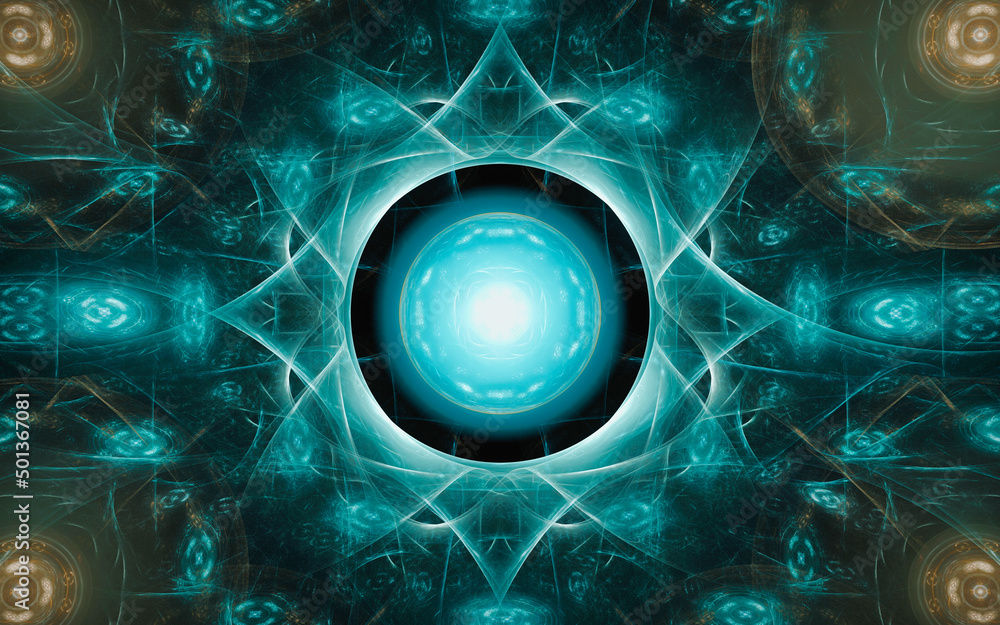 Poster digital illustration abstract image generated fractal background image wallpaper pattern of various 