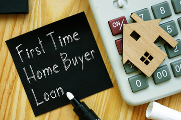 First time home buyer loan is shown using the text and figure of house