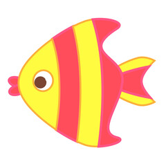 Cartoon tropic fish. vector clip art