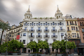 Obraz premium View of the beautiful plaza de Tendillas in the center of the city of Cordoba in Andalusia, Spain